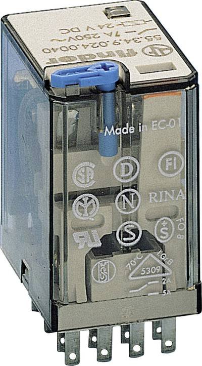 Finder 55.34.9.024.5060 Steckrelais 24 V/DC 7 A 4 Wechsler 1 St.