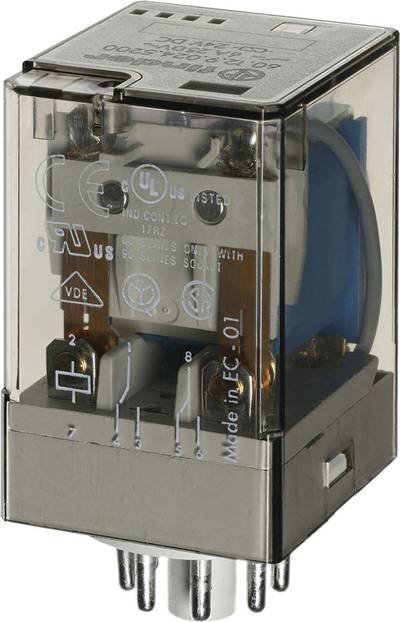Finder 60.12.9.024.0070 Steckrelais 24 V/DC 10 A 2 Wechsler 1 St.