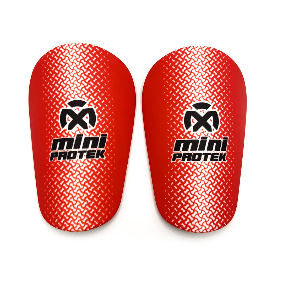 OXUM Espinilleras de Futbol Mini para Niños y Adultos - Talla Roja