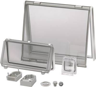 Fibox L 02 3730660 Sichtfenster Deckel Transparent, mit Scharnier (L x B) 60 mm x 77 mm Polycarbonat Klar 1 St.