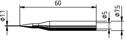 Ersa 0172BD Lötspitze Bleistiftform Spitzen-Größe 1.10 mm Inhalt 1 St.