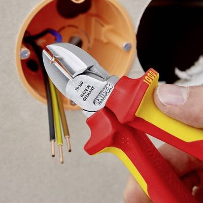 Knipex KNIPEX Diagonal Cutters - Kabelschneider - 16 70 06 160 VDE Seitenschneider mit Facette 160 mm
