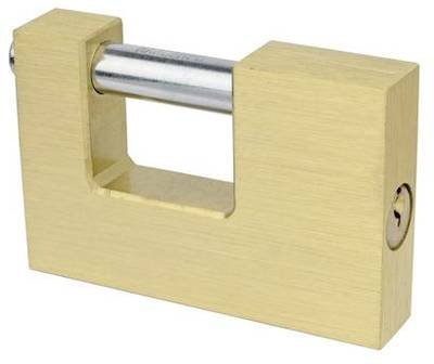 Brüder Mannesmann M41360 Vorhängeschloss 60 mm gleichschließend Gold Profilzylinder-Vorhangschloss