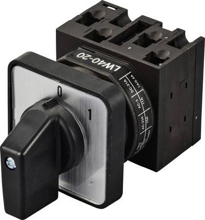TRU COMPONENTS TC-LW40-20 C04/2A48I Nockenschalter 20 A 690 V 1 x 45 ° Schwarz, Grau 1 St.