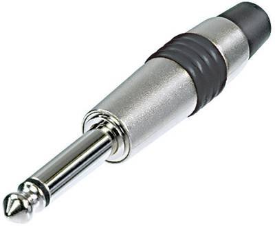 Rean AV NYS224C-0 Klinken-Steckverbinder 6.35 mm Stecker, gerade Polzahl: 2 Mono Silber, Schwarz 1 St.