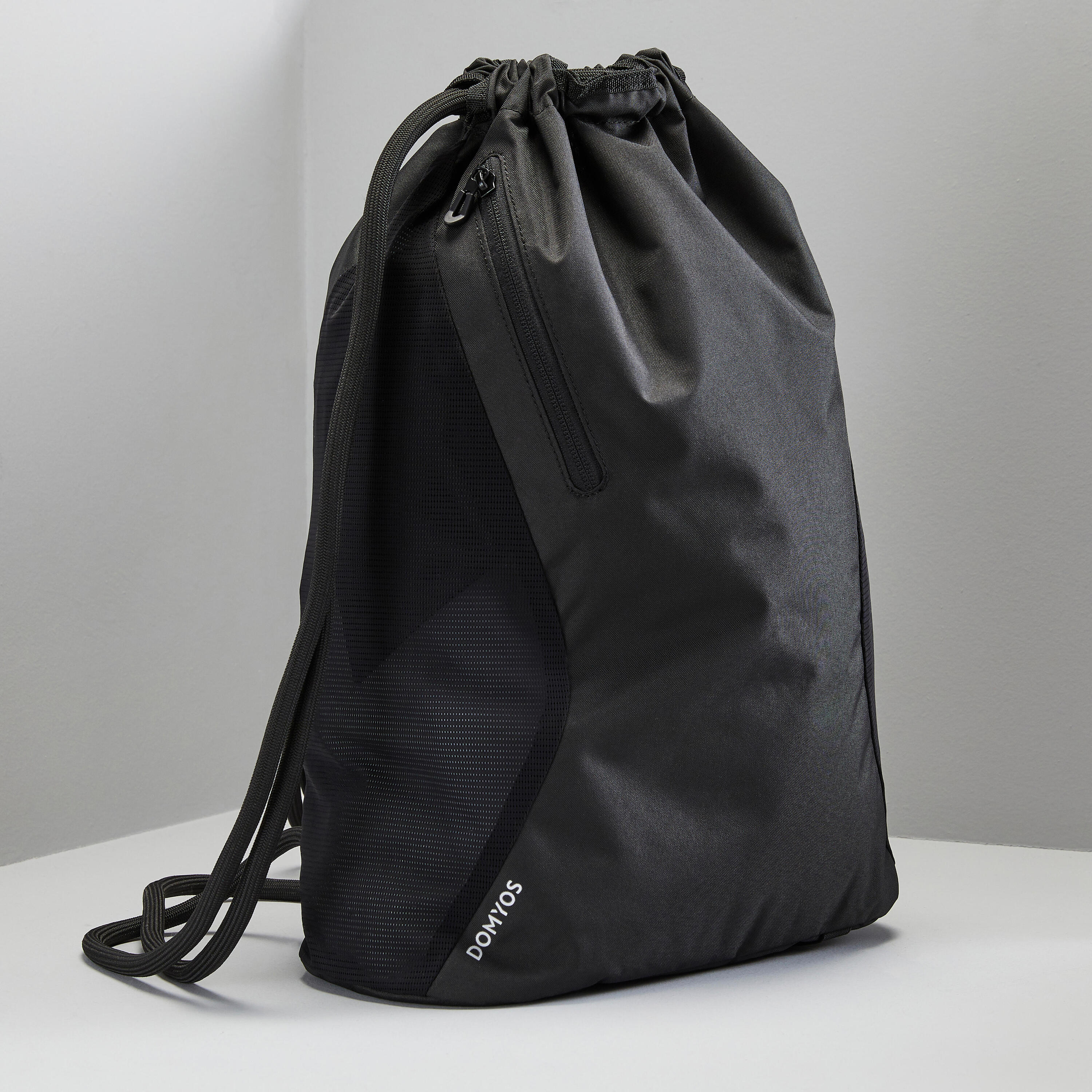 DECATHLON Mochila gimnasio fitness 15L cuerdas Mujer Domyos negro