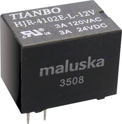 Tianbo Electronics HJR-4102-L-12VDC-S-Z Printrelais 12 V/DC 5 A 1 Wechsler 1 St.