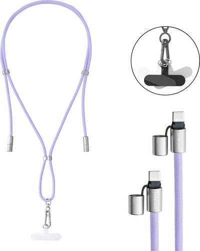 Intenso USB-C® Kabel USB 2.0 USB-C® Stecker, USB-C® Stecker 1.65 m Lila Handykette 7991003 Datenkabel, Ladekabel