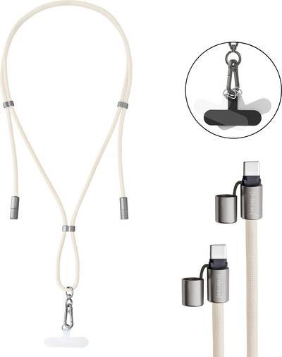Intenso USB-C® Kabel USB 2.0 USB-C® Stecker, USB-C® Stecker 1.65 m Beige Handykette 7991001 Datenkabel, Ladekabel