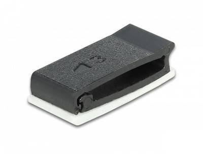 Delock Kabel-Halteclips Nylon Schwarz (B x H) 8 mm x 4 mm 10 St. 60185