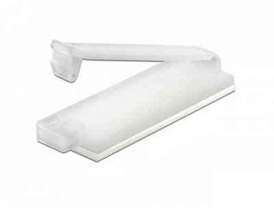 Delock Kabel-Halteclips Nylon Transparent (B x H) 10 mm x 3.9 mm 10 St. 60181