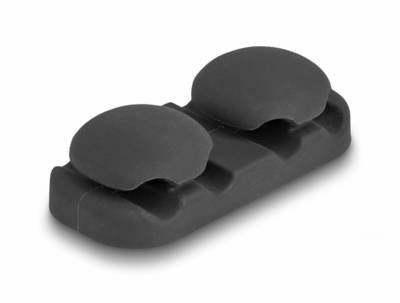 Delock Kabel-Halteclips Silikon Schwarz (B x H) 43 mm x 14 mm 2 St. 18445