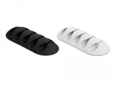 Delock Kabel-Halteclips Thermoplast Schwarz, Weiß (B x H) 28 mm x 15 mm 1 Set 18347