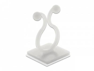 Delock Kabel-Halteclips Nylon Transparent (B x H) 20 mm x 20 mm 10 St. 60175