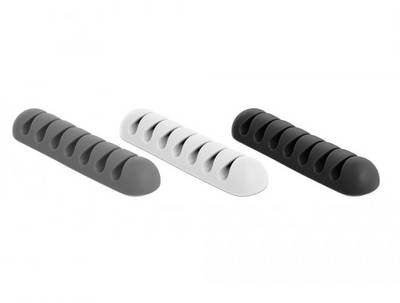 Delock Kabel-Halteclips Thermoplast Weiß, Grau, Schwarz (B x H) 20 mm x 13 mm 1 Set 18301