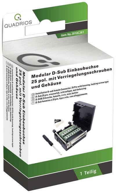 Quadrios 2010C261 D-SUB Buchse Polzahl: 25 Schrauben 1 Set