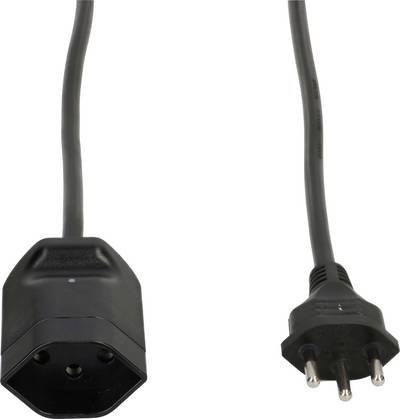 Max Hauri 169288 Strom Verlängerungskabel Schwarz 10 m H05VV-F 3G 1,5 mm²