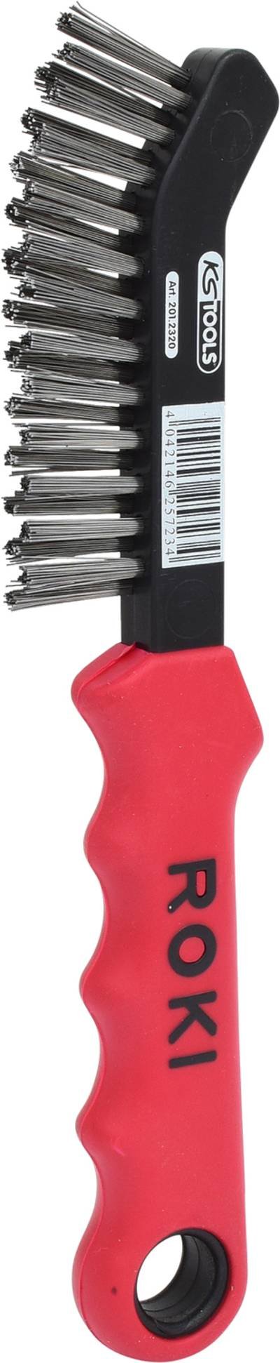KS Tools 201.2320 Stahldraht-Bremssattel-Drahtbürste 2-reihig