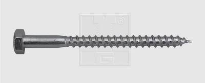 SWG 19268010 Holzschraube 6 mm 80 mm Außensechskant DIN 571 Stahl verzinkt 100 St.