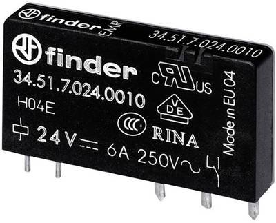Finder 34.51.7.012.5010 Printrelais 12 V/DC 6 A 1 Wechsler 1 St.