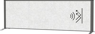 Maul Trennwand Raumgliederung MAULconnecto (B x H) 160 cm x 52.75 cm Vlies Hellgrau, Anthrazit 9852689