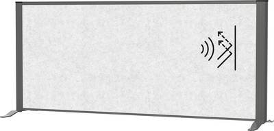 Maul Trennwand Raumgliederung MAULconnecto (B x H) 120 cm x 52.75 cm Vlies Hellgrau, Anthrazit 9852289