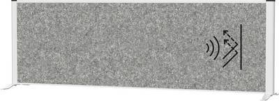 Maul Trennwand Raumgliederung MAULconnecto (B x H) 160 cm x 52.75 cm Vlies Dunkelgrau, Silber 9851695