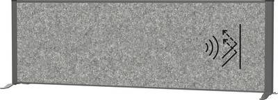 Maul Trennwand Raumgliederung MAULconnecto (B x H) 160 cm x 52.75 cm Vlies Dunkelgrau, Anthrazit 9851689