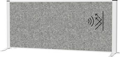Maul Trennwand Raumgliederung MAULconnecto (B x H) 120 cm x 52.75 cm Vlies Dunkelgrau, Silber 9851295