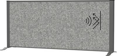Maul Trennwand Raumgliederung MAULconnecto (B x H) 120 cm x 52.75 cm Vlies Dunkelgrau, Anthrazit 9851289