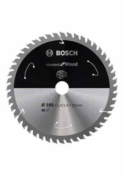 Bosch Accessories Bosch Power Tools 2608837687 Hartmetall Kreissägeblatt 165 x 20 mm Zähneanzahl: 48 1 St.