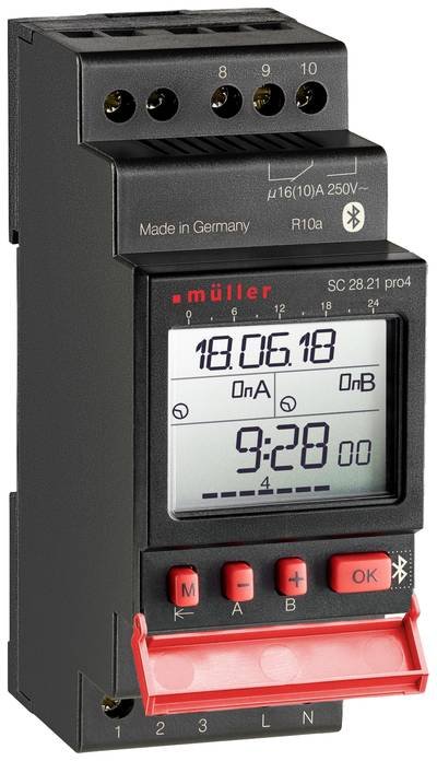 Müller SC 28.21 pro4 24V ACDC Hutschienen-Zeitschaltuhr digital 24 V/DC, 24 V/AC 4000 W