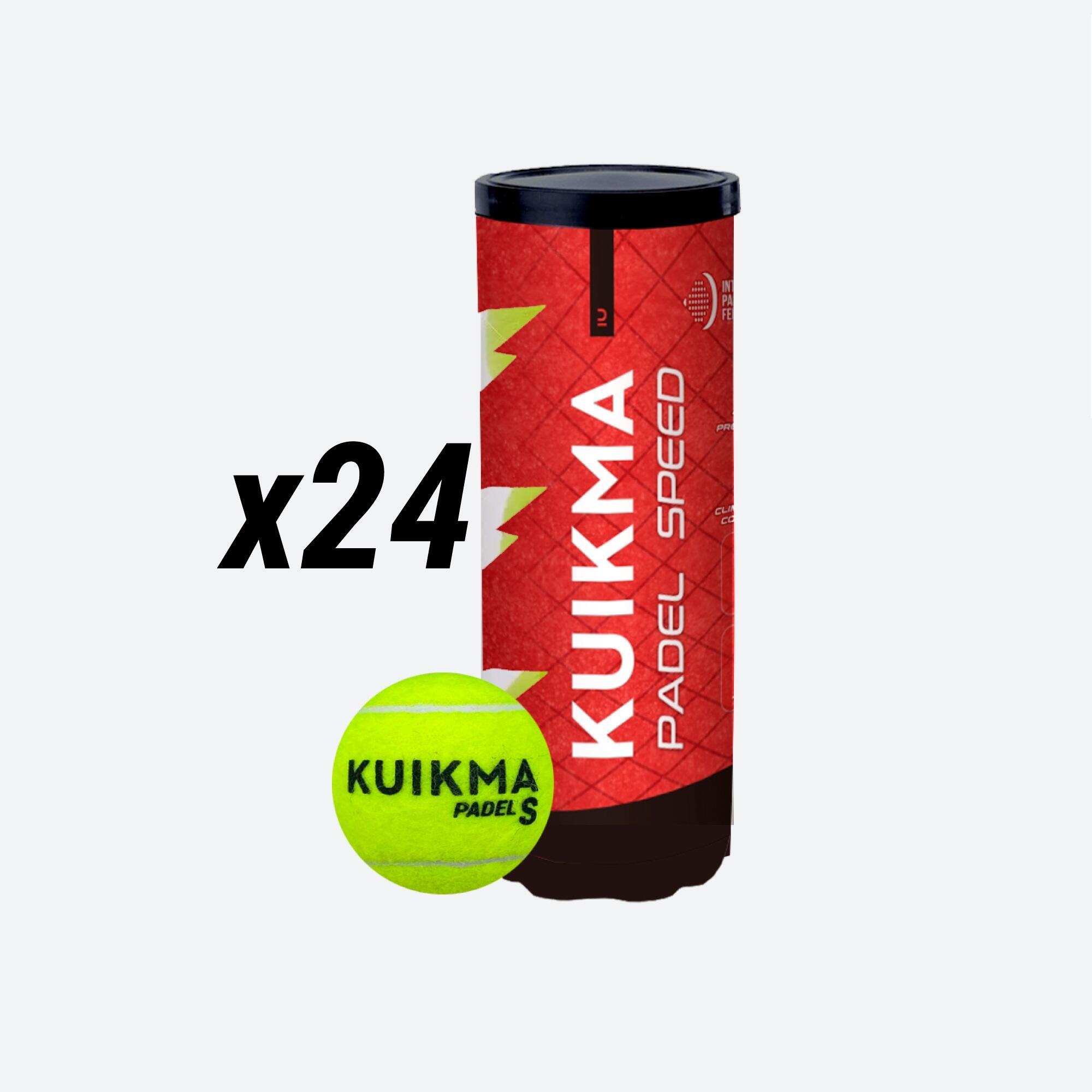KUIKMA Cajón de 24 tubos de 3 pelotas de pádel presurizadas Kuikma PB Speed