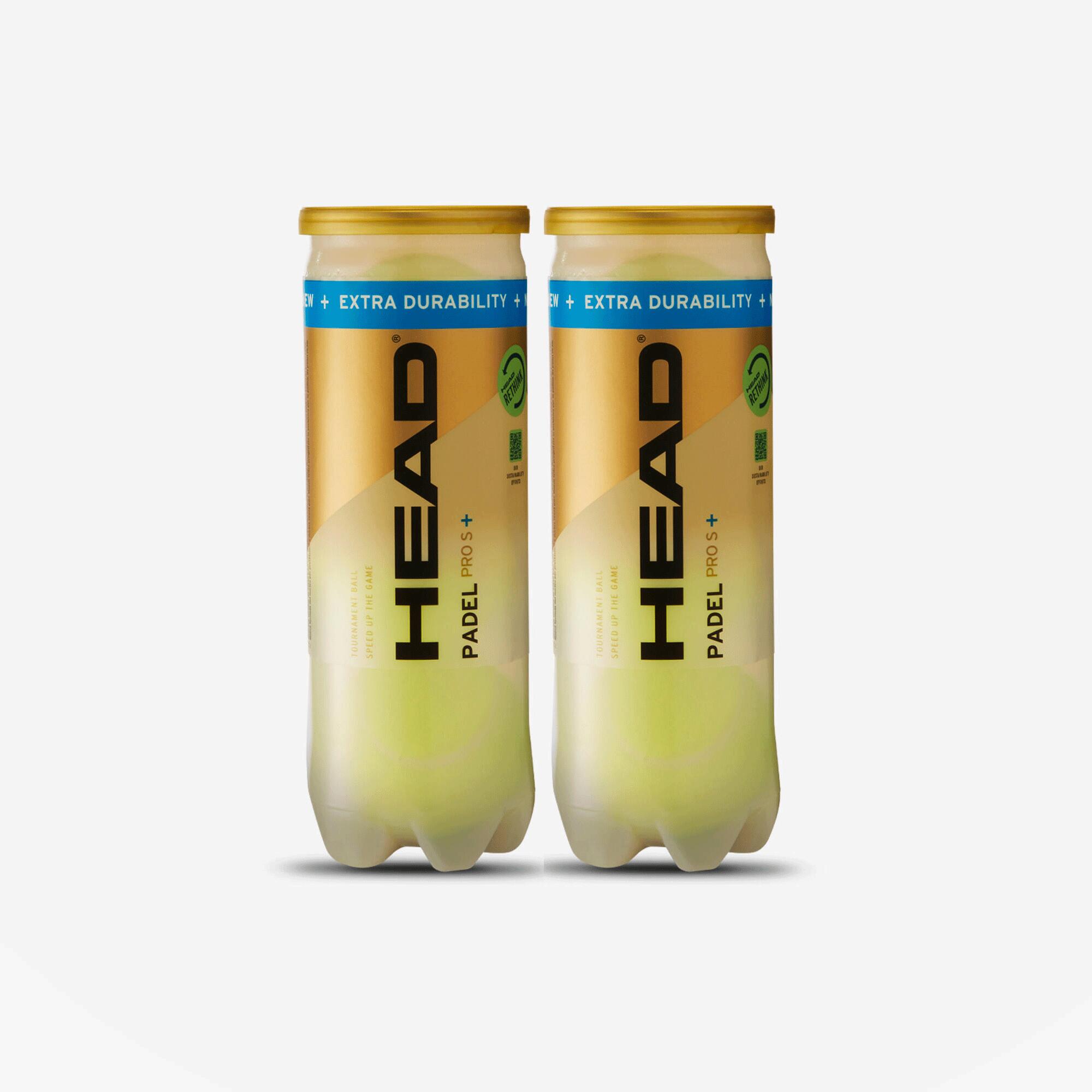 HEAD Bipack de 3 pelotas de pádel presurizadas - Head Padel Pro S +