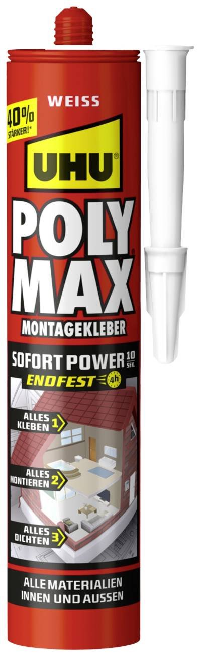 UHU Poly Max® 10 SEK Sofort Power Montagekleber 47230 440 g