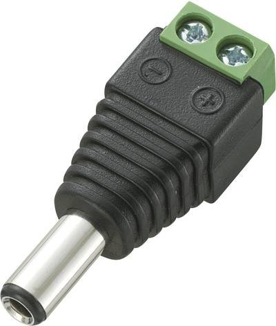 TRU COMPONENTS DC-13M Niedervolt-Steckverbinder Stecker, gerade 5.5 mm 2.5 mm 1 St.