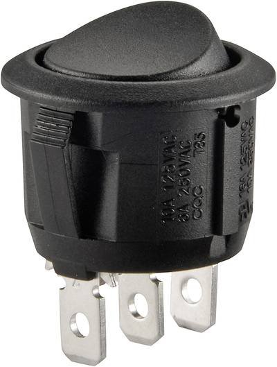 TRU COMPONENTS 700169 Wippschalter R13-112C B/B 250 V/AC 6 A 1 x Ein/Ein rastend 1 St.