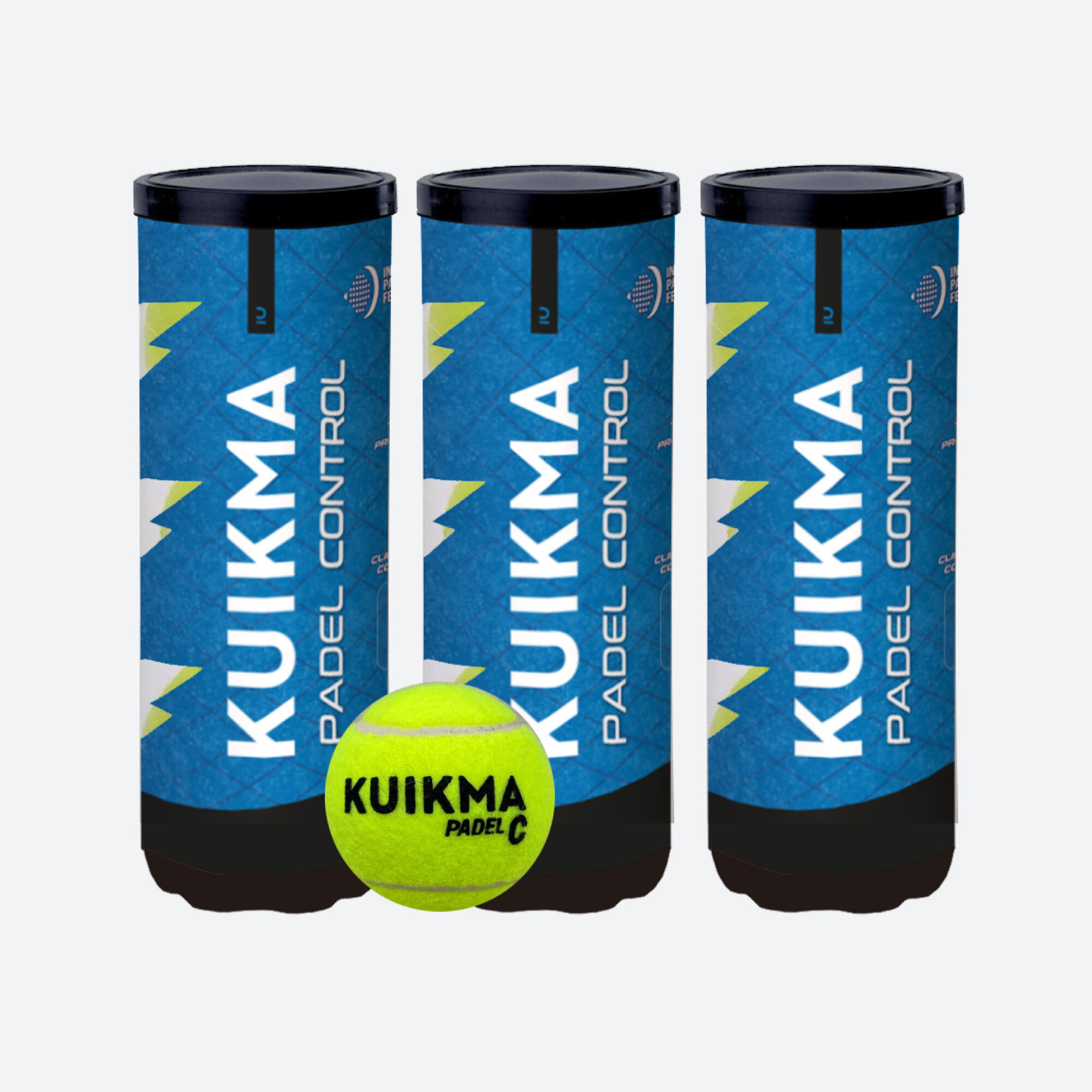 KUIKMA Pack de 3 pelotas de pádel presurizadas - Kuikma Control