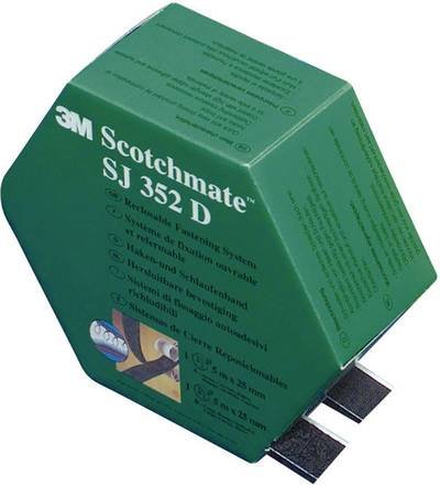 3M SJ 352D Scotchmate Klettband zum Aufkleben Haft- und Flauschteil (L x B) 5000 mm x 25.4 mm Schwarz 1 Paar