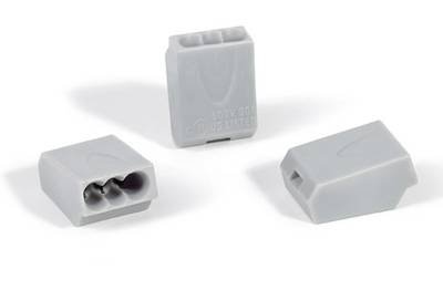 HellermannTyton 148-90035 HECE-3-PA66-GY Verbindungsklemme flexibel: - starr: 1-2.50 mm² Polzahl: 3 1 St. Grau