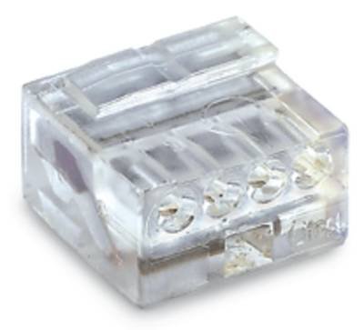 WAGO 243-144 Dosenklemme flexibel: - starr: 0.13-0.2 mm² Polzahl: 4 1000 St. Transparent