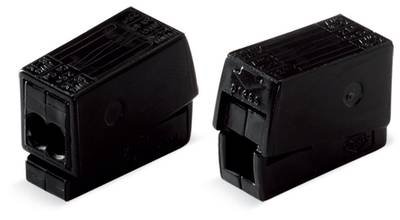 WAGO 224-114 224-114 Leuchtenklemme flexibel: 0.5-2.5 mm² starr: 0.5-2.5 mm² Polzahl: 2 100 St. Schwarz