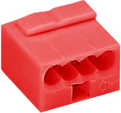 Dosenklemme starr: -0.8 mm² Polzahl: 4 WAGO 1 St. Rot