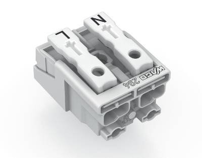 Netzanschlussklemme starr: 0.5-1.5 mm² Polzahl: 2 WAGO WAGO GmbH & Co. KG 1000 St. Weiß