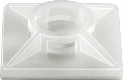 TRU COMPONENTS TC-HC19R203 Befestigungssockel selbstklebend 1593034 Bündel-Ø-Bereich 3 mm (max) 4fach einfädeln Transpar