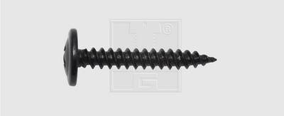 SWG 412103067 Blechschrauben 3.5 mm 9.5 mm Kreuzschlitz Phillips Stahl schwarz verzinkt 100 St.