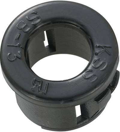 TRU COMPONENTS TC-SBR13203 Kabeldurchführung Klemm-Ø (max.) 8 mm Plattenstärke (max.) 3.2 mm Polyamid Schwarz 100 St.