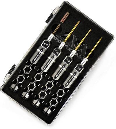 ArrowMax AM-490910 Werkzeug-Set Innensechskant Größe: 4,5, Kreuzschlitz Größe: 2, 3.5, Aussensechskant Größe: 1,5