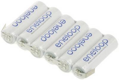 Panasonic eneloop Reihe F1x6 Akkupack 6x Mignon (AA) U-Lötfahne NiMH 7.2 V 1900 mAh