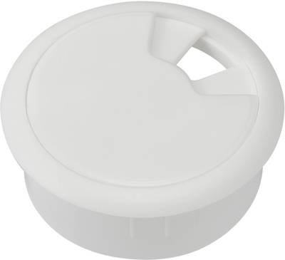 TRU COMPONENTS WP80WT Kabeldurchführung für Arbeitsplatten ABS Weiß 1 St.